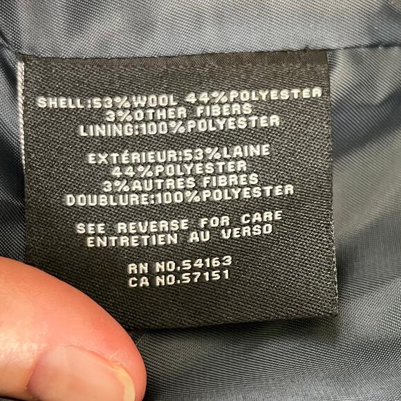 Jones New York Coat Navy Wool Blend Long Overcoat Size 6 NWT MSRP $400 - Picture 13 of 16